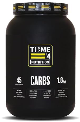 Time 4 Carbs 1.8kg Carb Powder – 100% Pure Unflavoured Premium Grade Maltodextrin Powder – High Calorie Weight Gain Powder – Vegan Carbohydrate Powder – Carbohydrate Supplement