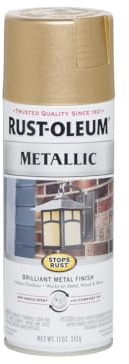Rust-Oleum 286524 Stops Rust Metallic Spray Paint, 11 oz, Warm Gold
