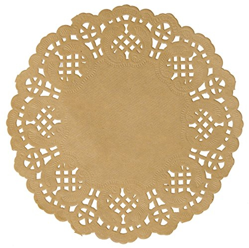 Santex 10 Stück Tortenspitzen Natur, D 35 cm