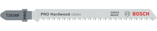 Bosch 3x PRO Hardwood clean T101AIF Stichsägeblatt, 100 mm, 3-tlg. | für Hartholz, Multiplexplatte, Länge 100 mm, Professional Zubehör Stichsäge