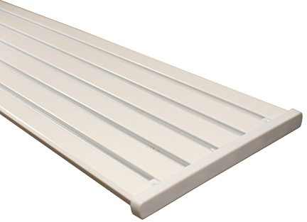 Gardinenschiene 5 und 6 läufig aus Aluminium in weiß, 360 cm (2 x 180 cm)