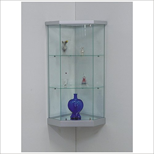 Corner Glass Cabinet VM 504 TC (Silver)