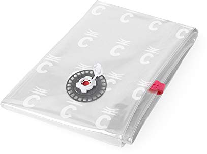 Compactor - Vakuumbeutel Größe M 90x55 cm - Kompressionsbeutel für Kleidung, Decken, Kissen - Mit Staubsauger verwendbar - Luftdichter, wiederverwendbarer Beutel für Reisen oder Kleiderschrank