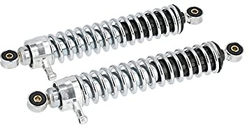 Replika Set: Federbeine 360mm, Chromfeder, verstellbar - für Simson S50, S51, S70, S53, S83 Enduro