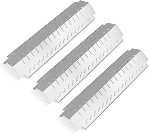 GFTIME 38 x 10,6CM Diffusore di Calore per Charbroil Thermos Coleman Centro Griglia, Kirkland, Acciaio Inox Scudo Termico della Griglia Accessori (4 Pezzi)