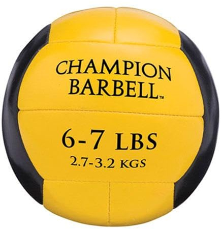 Champion Barbell Medicine Ball, 6-7 lb - Yellow