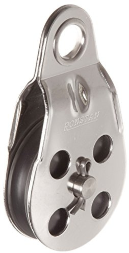 Ronstan RF104 Ferrule Top Removable Sheave Wire Rope Single Block, 1870 lbs Load Capacity, 1-3/4 Sheave