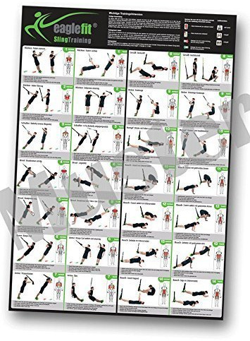 eaglefit Sling-Trainer Übungsposter mit 28 Übungen; 59,4 x 84 cm