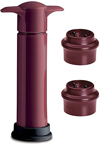 Ghidini Cipriano 1800 Set Pompa con Tappi Salvagusto, Bordeaux