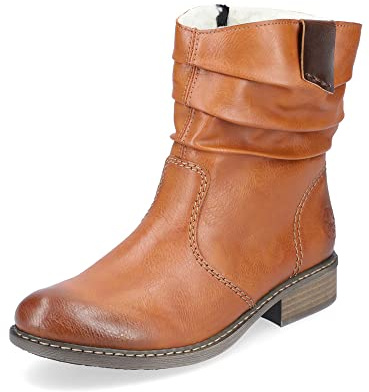 Rieker Femme Bottines Z4180, Dame Bottines,Demi-Bottes,Bottines,fourrés,Bottes d'hiver,Marron (Braun / 22),36 EU / 3.5 UK