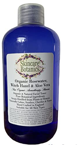 Skincare Botanics Rosewater, Witch Hazel & Aloe Vera Facial Toner | Calming, Soothing & Clarifying | 250ml