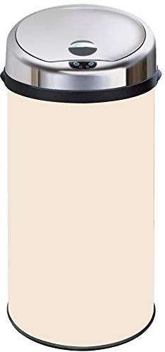 InMotion 42L Cream Stainless Steel Auto Sensor Kitchen Waste Dust Bin