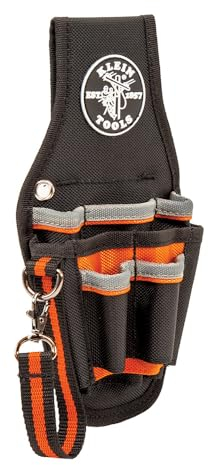 Klein Tools 5240 Tool Pouch, Tradesman Pro Maintenance Tool Pouch with 9 Pockets, Tape Thong, 2-Inch Tunnel Loop, Great Electrician Holster