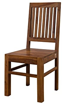 MASSIVMOEBEL24.DE Stuhl Sydney aus vollmassivem Sheesham, moderner Esszimmerstuhl aus Massivholz lackiert in Noble Unique