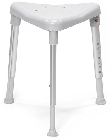 Etac Edge Corner Shower Stool, Unpadded, Shower Chair Offers a Convenient Place to Sit for Elderly, Handicapped and Disabled Users