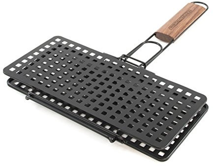 Charcoal Companion Grillkorb für Käsesandwich, antihaftbeschichtet, schwarz, 27.9 x 39.5 x 2.5 cm, CC3132