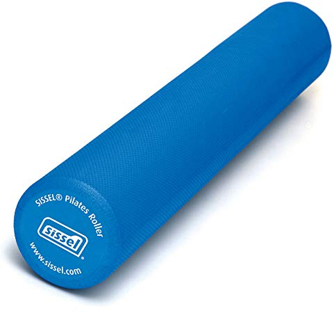 SISSEL Pilates Roller Pro | Strapazierfähiger Kautschuk | Ideal für Anfänger & Fortgeschrittene | Vielseitiges Training zuhause & Studio | Länge: 90cm | Farbe: Blau