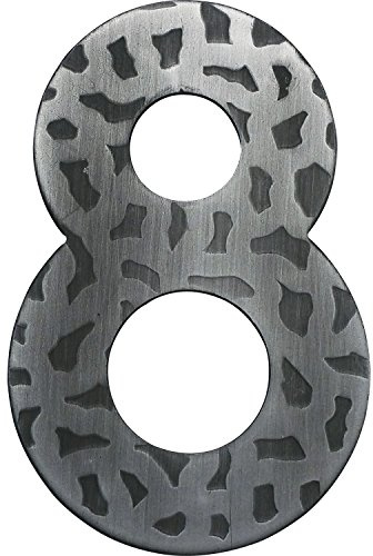 'Schössmetall Spatule numéro de maison Paragraphe 8 en fer forgé, Antique, hauteur : 120 mm, 1 pièce, noir galvanisé, 2903080