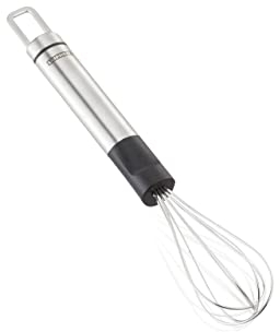 Leifheit Schneebesen 21 cm ProLine-Serie Mini, Rührbesen aus rostfreiem Edelstahl, hochwertiges Design, Rührstab mit ovalem Griff für angenehme Handhabung und praktischer Aufhängeöse, Schaumschläger