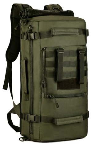 HUNTVP 50L 3 Way Tactical Backpack Military MOLLE Assault Backpack Modular WR Bag