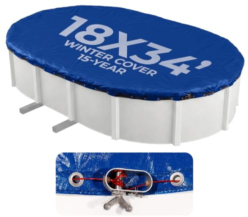Blue Wave Gold 15 Jahre 5,5 m x 10,4 m oval oberirdische Pool-Winterabdeckung