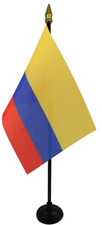 AZ FLAG Bordsflagga Colombia 15x10 cm Colombiansk 100D Polyester Plastfot