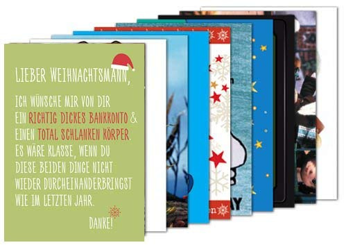 Postkarten MIX aus 10 Karten humorvoller Weihnachtskarten Set 2 - Motiv: lustige Texte, Fotos & Motive - Anlass: Weihnachten - Künstler / Verlag: lustige Motive zu WEIHNACHTEN – MIX SET Nr. 2