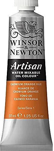 Winsor & Newton 1514090 Artisan wassermischbare Ölfarbe, hohe Pigmentkonzentration, gute Deckkraft & Lichtechtheit - 37ml Tube, Kadmium Orange Farbton