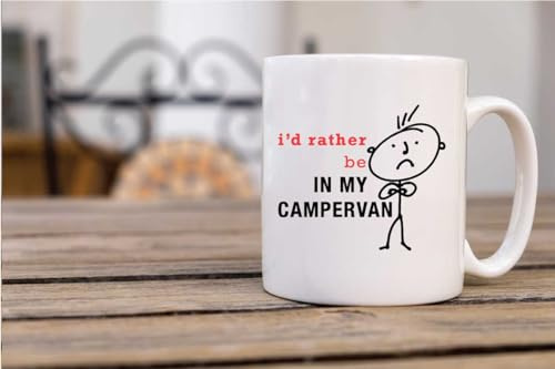 60 Second Makeover Limited Men's I'd Rather Be in My Campervan Mug Gift Campervan Essentials Camper Van Mug - Perfect Camper Van Accessories & Gifts for Motorhome Owners