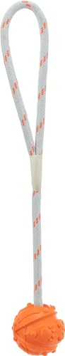 Trixie 33481 Ball am Seil, Naturgummi, schwimmt, ø 4,5/35 cm