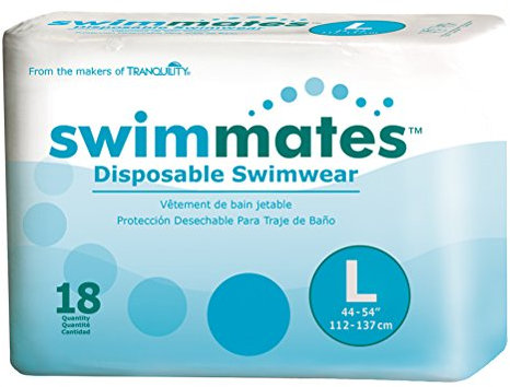 Swimmates Pañales desechables para adultos, talla L, 18