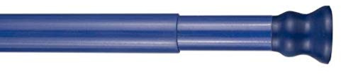 WENKO 19204100 Teleskop-Duschstange - extra stark mit Ø 2,8 cm, Aluminium, 110-185 cm, blau