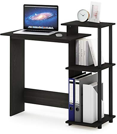 Furinno Efficient Home Laptop Notebook Scrivania per computer, Espresso/Nero