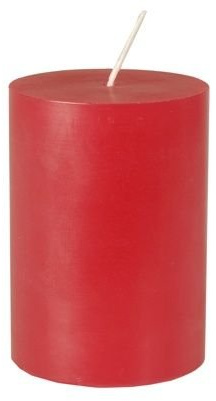 PAPSTAR 12 Stumpenkerzen Ø 70mm 100mm rot aus 100% Stearin durchgefärbt