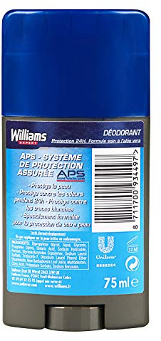 Williams Deo-Stick, män, för känslig hud, 75 ml, 2 stycken