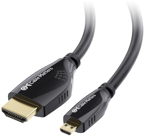 Cable Matters 4K Micro HDMI auf HDMI Kabel 5m (Micro HDMI zu HDMI Kabel, HDMI Micro HDMI Kabel lang) für 3D und 4K - 5 Meter