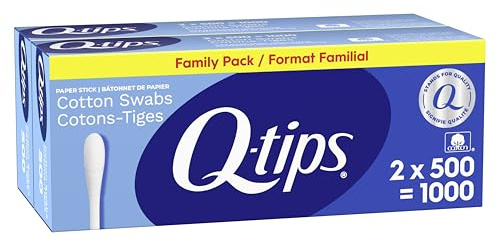 Q-tips Cotton Swabs, 500 Count (Pack of 2)