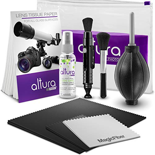 Altura Photo Kit de Limpieza Profesional para cámaras réflex Digitales y Dispositivos electrónicos sensibles con solución de Limpieza Natural Altura Photo de 2 onzas