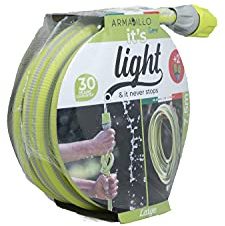 Idroeasy Armadillo Superlight 2829 Tubo irrigazione per giardino, Anti nodo e Anti torsione, Verde Brillante, 7.5 Metri