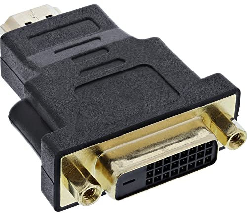 InLine 17670P - Adaptador HDMI DVI Macho a DVI Hembra Compatible con 4K2K, contactos Dorados