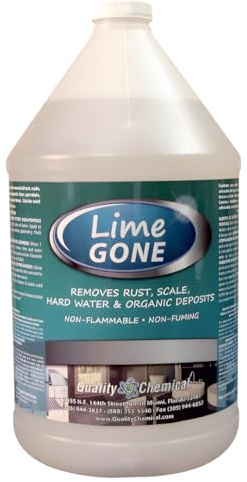 Quality Chemical Lime-Gone Remover - Calcium, Lime and Hard Water Stain Remover for Bathroom, Shower and Tile - Lime a Way - 128 oz (Pack of 1)