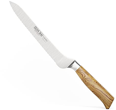 Burgvogel Solingen Wellenschliff rostfrei hell scharf Brotmesser Olivia Line (8 Zoll = 20 Cm)