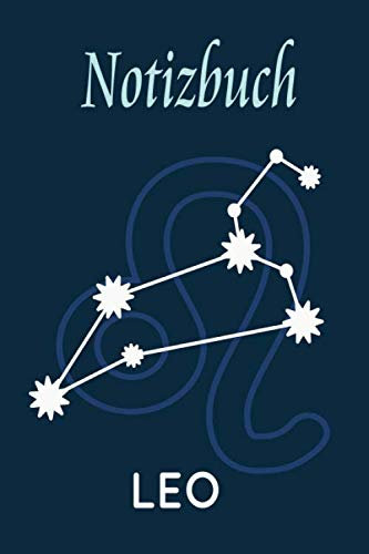 Notizbuch: Sternzeichen Löwe Punktraster Notizheft und Dotted Journal für Handlettering Ideen und Übungen