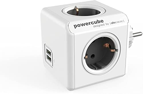 Allocacoc 1202GY/DEOUPC Power Cube Orginal Usb, Gris Oscuro