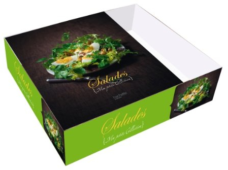 Salades: Coffret avec un livre et une paire de couverts colorés