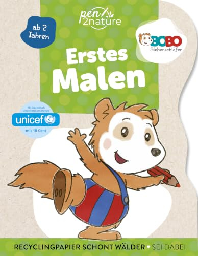 Bobo Siebenschläfer Erstes Malen ab 2 Jahren: Konturengestanztes Malbuch mit 39 einfachen Motiven und großen Ausmalflächen für kleine Hände