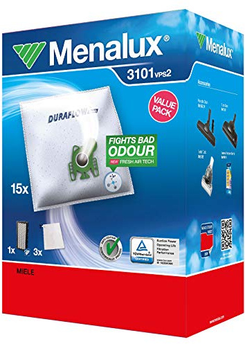 Menalux 3101VP S2 Vorteilspack Miele S2 15 Beutel Hepafilter F 312 3 Motorschutzfilter
