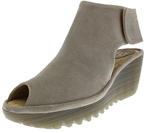 Fly London Yone642, Escarpins Bout Ouvert Femme, Gris (Concrete 009), 40 EU