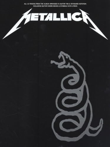 Metallica Black Book für Gitarre | Songbook Gitarre mit Tabs Standardnotation Akkorden und Texten | 12 Rock Klassiker für Gitarristen | Gitarrenbuch ... guitar chord boxes & symbols with lyrics