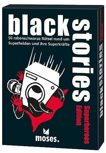 Moses. Black Stories Superheroes Edition, 50 rabenschwarze Rätsel, Das Krimi Kartenspiel